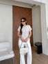 Women Elegant Tweed Tops With Pants Sets